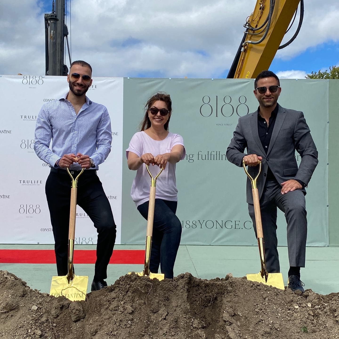 8188 Yonge Street groundbreaking ceremony with Constantine and Trulife Developments