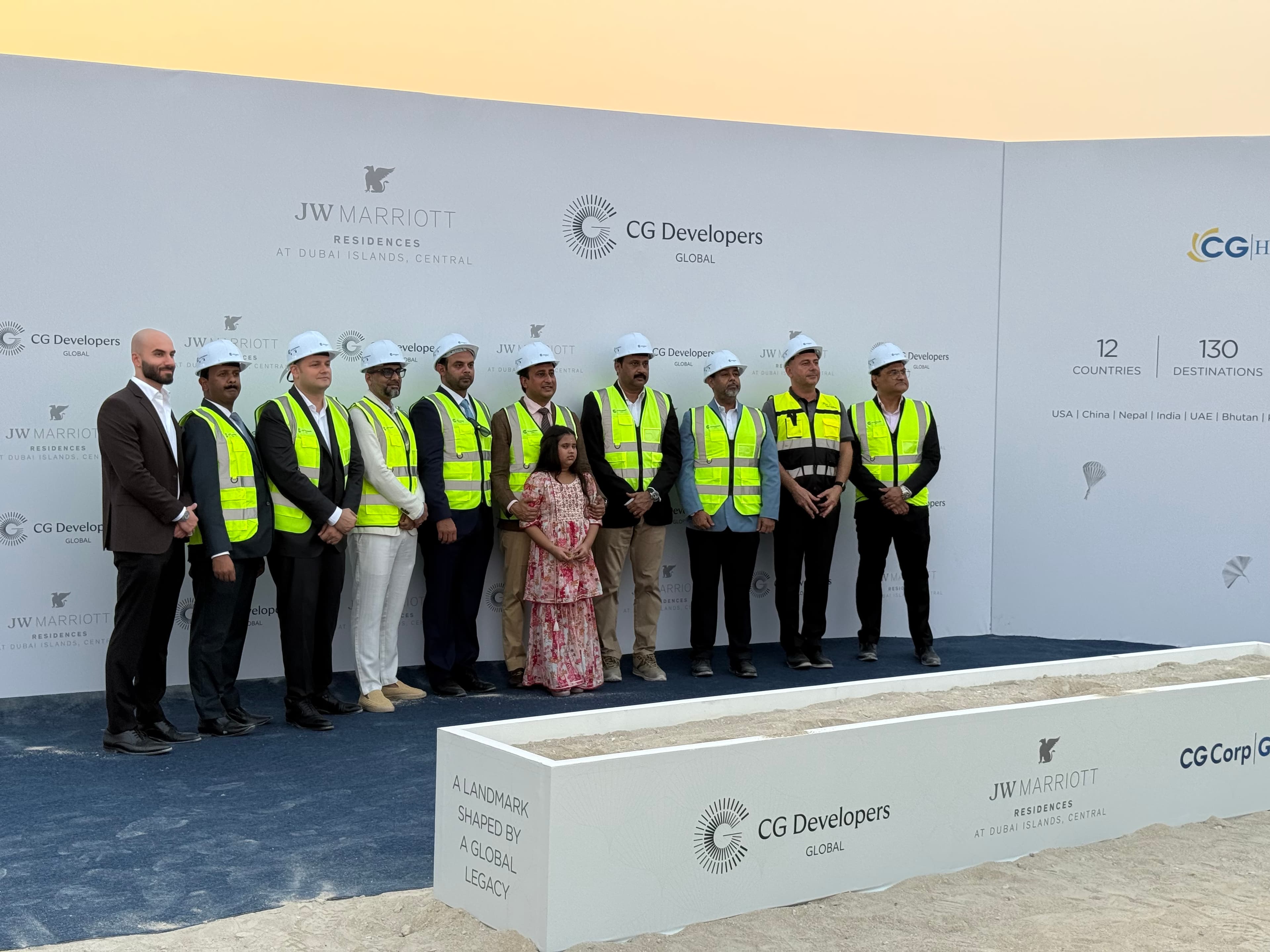 JW Marriott Residences groundbreaking ceremony with CG Developers at Dubai Islands