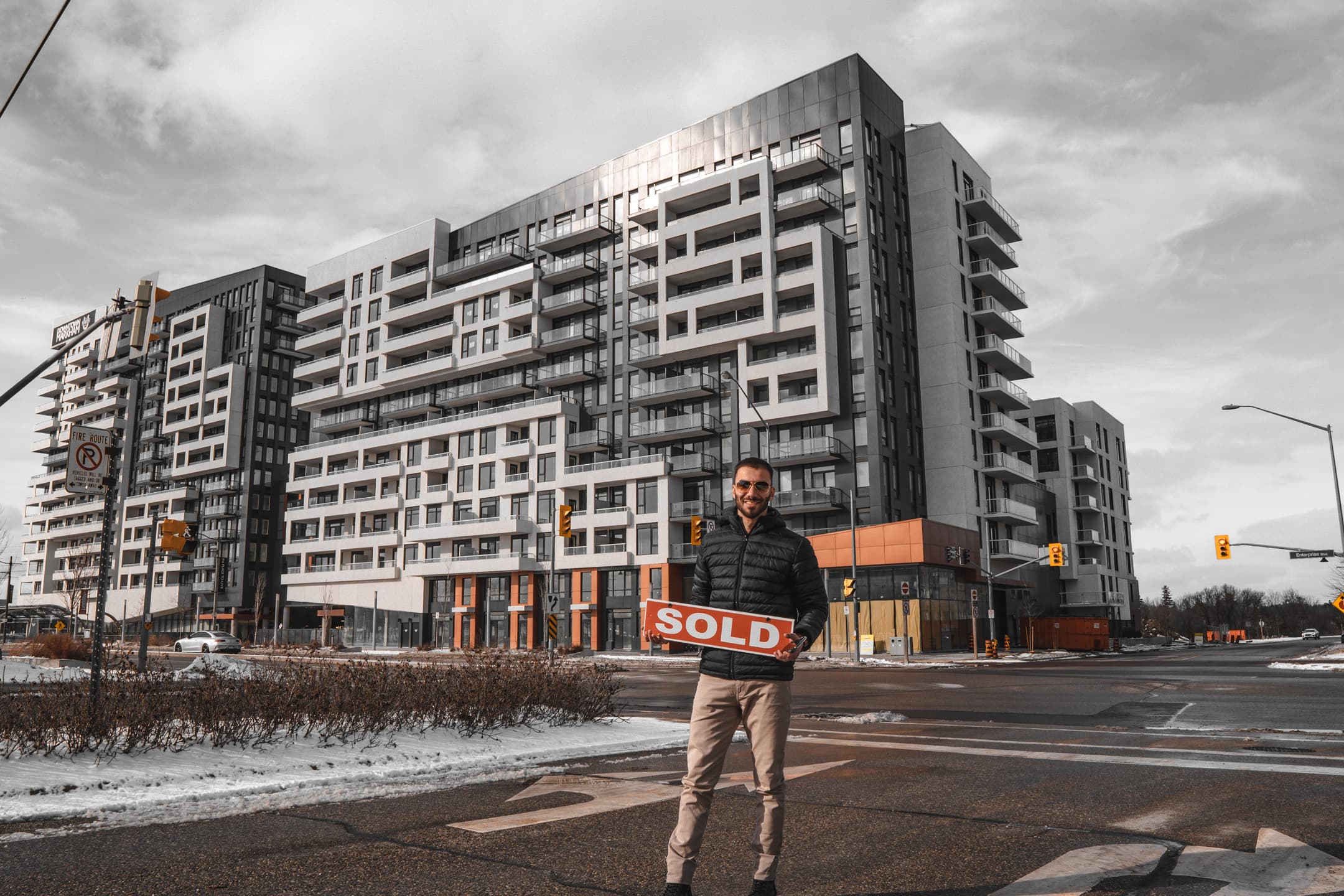 Sold condo closing in front of a Yorkville-area building