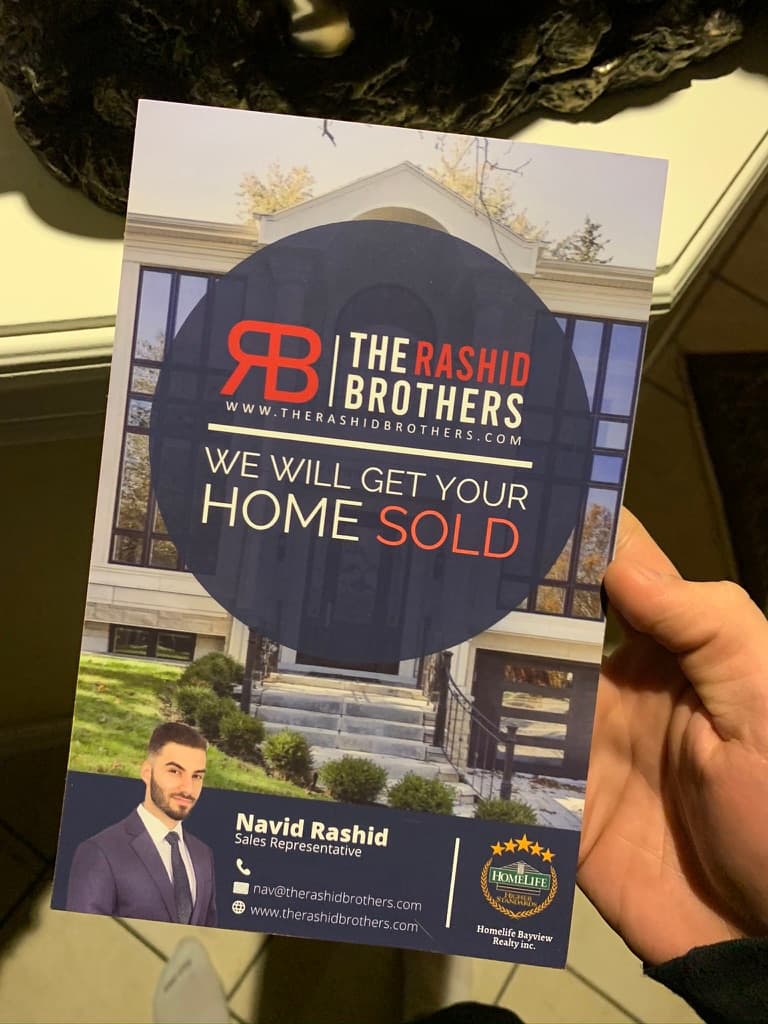 A Rashid Brothers flyer from Homelife Bayview Realty: We will get your home sold